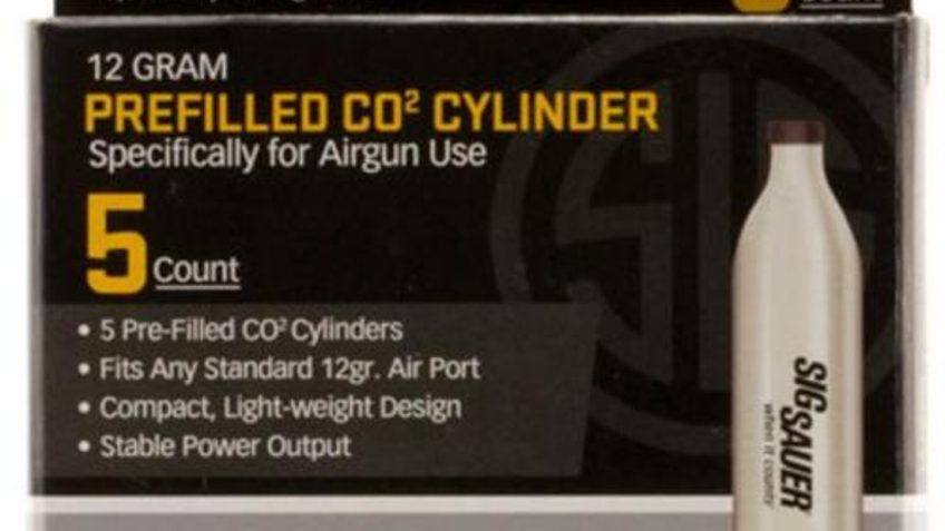 Sig Sauer Prefilled 12 Gram CO2 Cylinder (5/Pack) AC-12-5