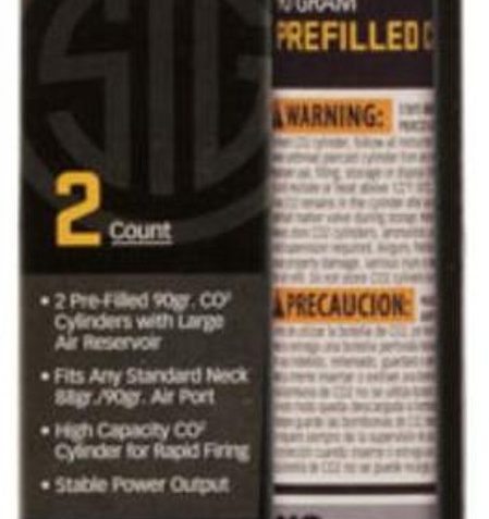 Sig Sauer Prefilled 90 Gram CO2 Cylinder (2/Pack) AC-90-2