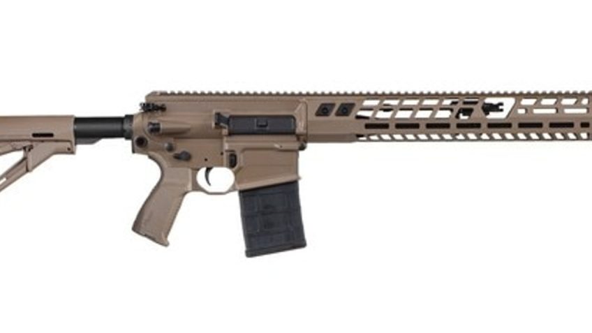 Sig Sauer 716 DMR G2 308 Win,7.62 NATO 16″ 20+1 Flat Dark Earth Cerakote Adjustable Telescopic Stock