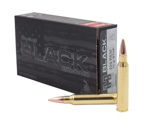 Hornady AMMO 223 REM 75 GR BTHP BLK