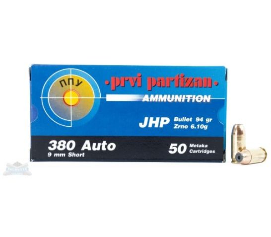 PPU 380ACP JHP 94GR 50/1000 UPC: 8605003813057