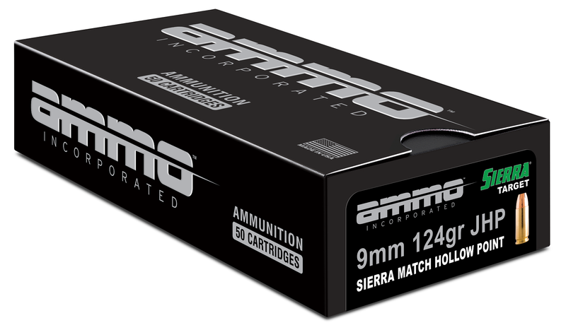 Ammo Inc Signature 9mm 124 Gr Sierra Match Jacket Hollow Point 50rds