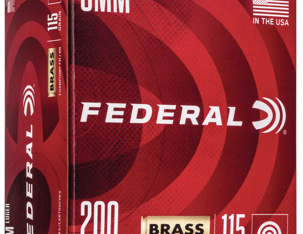 9mm – 115 Grain FMJ – Federal Champion Training – 200 Rounds