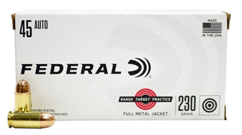 Federal RTP45230 Range and Target 45 ACP 230 gr Full Metal Jacket (FMJ) 50 Bx – Dirty Bird Industries