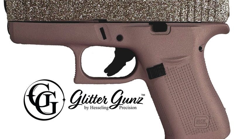 GLOCK 43X 9MM CHAMPAGNE GLITTER GUNZ