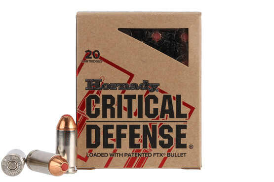 Hornady Critical Defense 40S&W 165 Grain Flex Tip, 20 Round Box