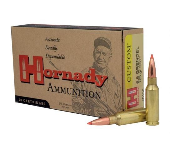 Hornady 8152 Custom 6.5 Grendel 123 gr SST 20 Bx/ 10 Cs