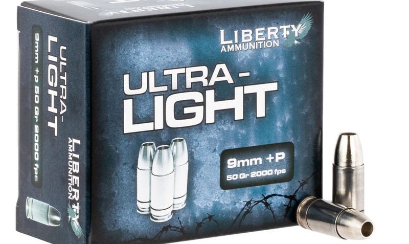 Liberty Ammunition LAUL9052 Ultra-Light  9mm Luger +P 50 gr Copper Hollow Point 20 Bx/ 10 Cs