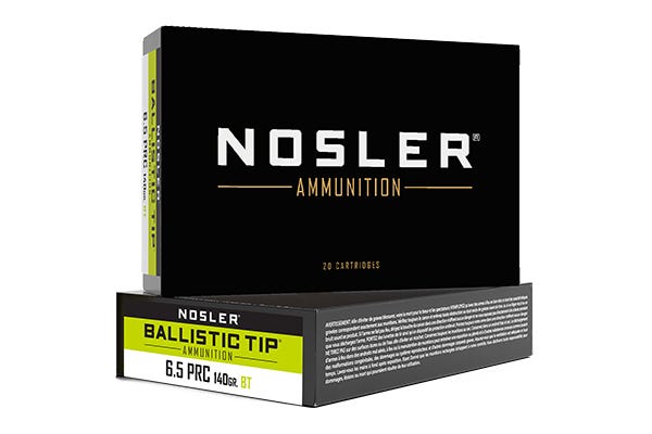 Nosler 43457 Ballistic Tip Hunting 6.5 PRC 140gr Ballistic Tip Brass  20 Rd