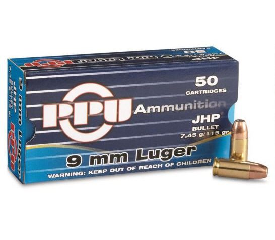 PPU 9MM JHP 115GR 50/1000 UPC: 8605003813255