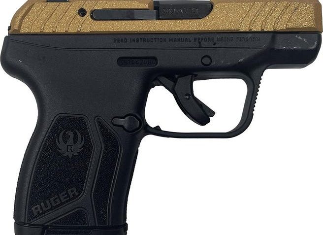 Ruger LCP 380 Max Handgun .380 Auto 10rd Magazine 2.75 BBL BLUE Gold Glitte