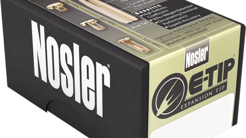 Nosler 40140 E-Tip  22 Nosler 55 gr E-Tip Lead-Free 20 Bx/ 10 Cs