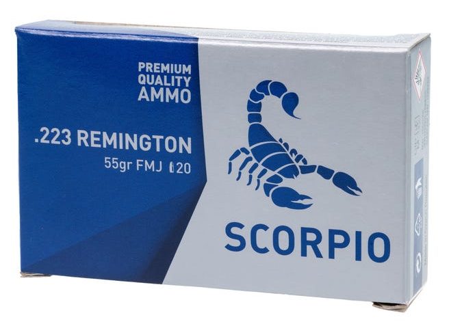 Scorpio Ammo 223Rem 55Gr Fmj 20/1000 S223055F