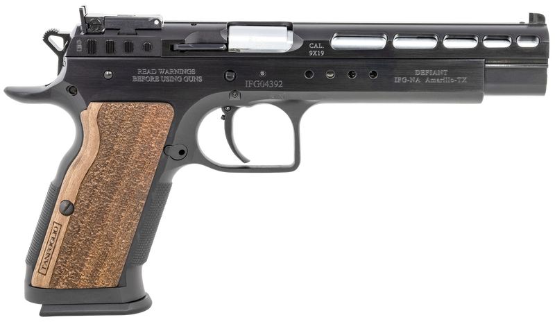 IFG TANFOGLIO GOLD MATCH 9MM 6" 16RD BLUED WOOD