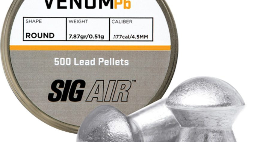 Sig Sauer Venom .177 Cal 7.87gr Round Lead 500ct Airgun Pellets AIR-AMMO-VPB-177