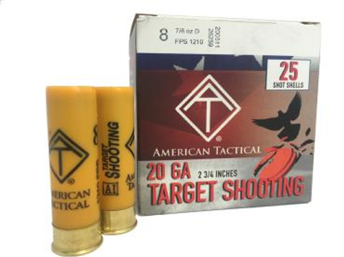 ATI TARGET LOAD AMO 20GA #8 7/8 OZ 2.5 DRAM 2 3/4″ 250RD CASE