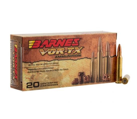 Barnes Bullets 21520 VOR-TX Rifle  223 Rem 55 gr TSX Flat Base 20 Bx/ 10 Cs