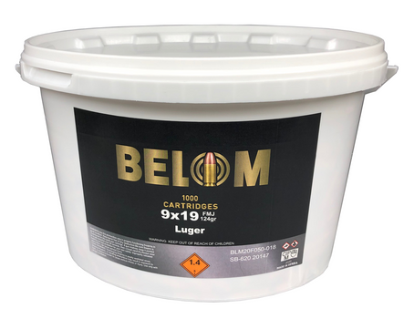 Belom 9x19mm 124 Grain BUCKET1000 UPC: 8606110608246