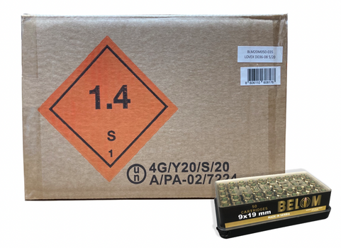 Belom 9x19mm 124 Grain CASE1000 UPC: 8606110608178