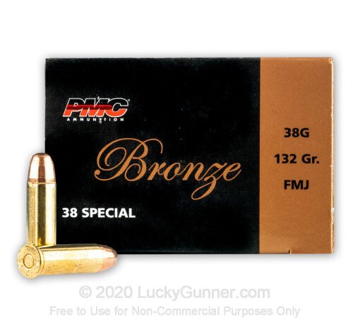 PMC Bronze .38 Special 132 Gr FMJ 1000rd Case (20 Boxes)