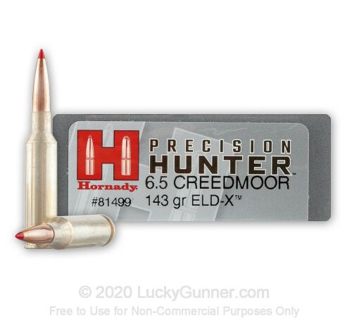 Hornady: Precision Hunter  6.5 Creedmoor, 143gr ELD-X , 200/Case