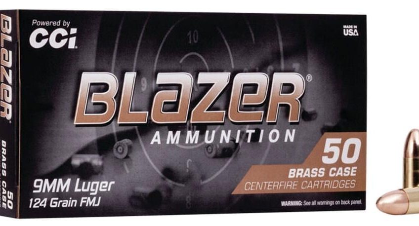 CCI Blazer Brass 9mm Luger Ammo 115 Grain Full Metal Jacket 350 Rounds Ammo Can