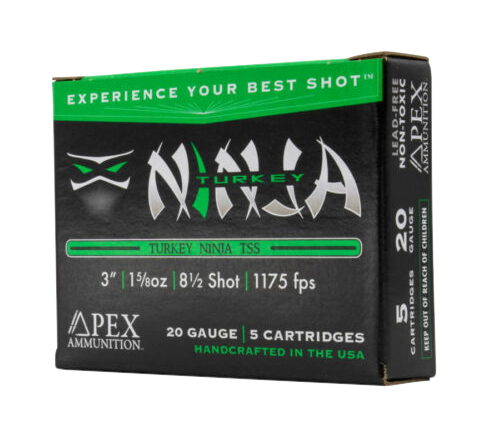 Apex Ammunition Turkey Ninja Series TSS Shotshells – 20 Gauge – #8.5 – 3