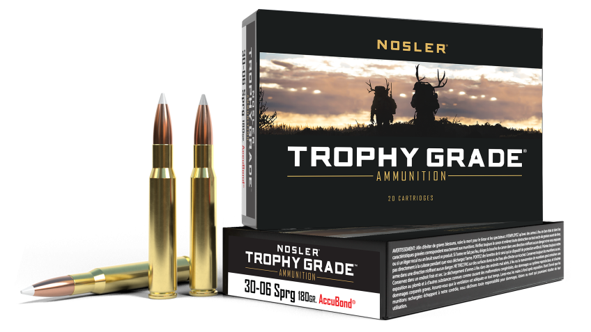 Nosler Trophy Grade .30-06 Springfield 180 Grain Centerfire Rifle Ammo