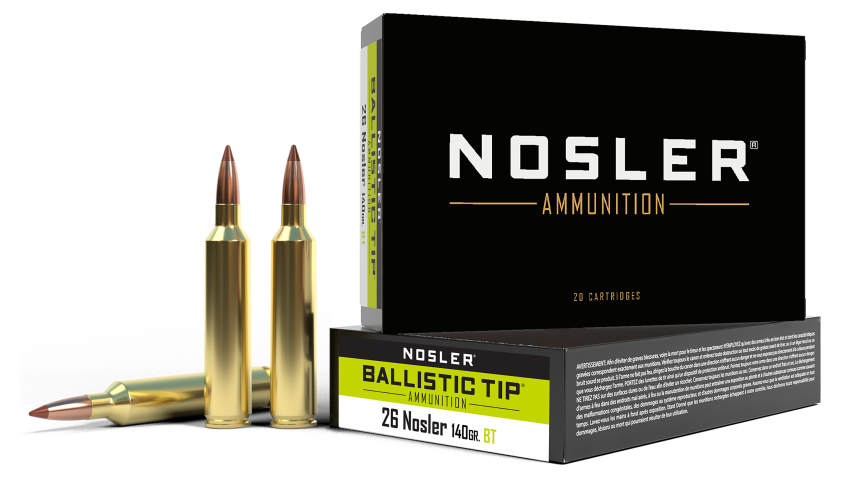 Nosler Ballistic Tip .26 Nosler 140 Grain Rifle Ammo