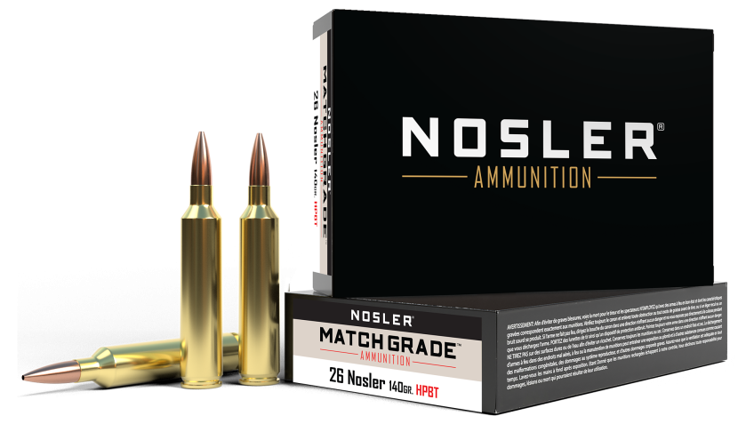 Nosler Match-Grade .26 Nosler 140 Grain Rifle Ammo