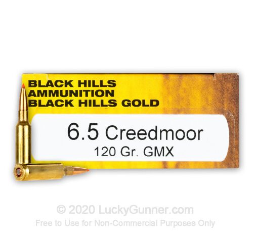 6.5 Creedmoor – 120 Grain GMX – Black Hills Gold – 20 Rounds