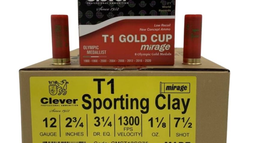 Clever Mirage T1 Golden Cup 12ga 3 1/4″ 1 1/8oz 1300 fps #7 1/2 Shot CASE – 250rds