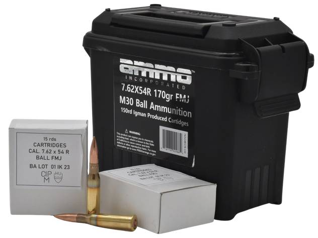 Ammo Inc 7.62x54r 170 Gr FMJ Centerfire Rifle Ammunition 150rd Ammo Can