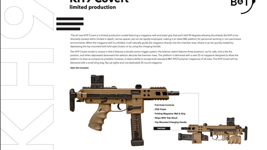 B&T BT-440000-C-FDE-US KH9 Pistol 9mm (1) 30rd Mag