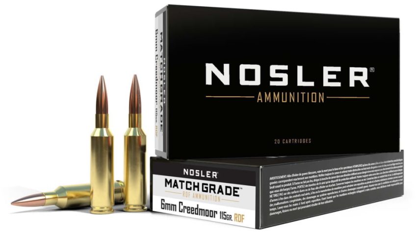 NOSLER AMMO 6MM CREEDMOOR 115GR MATCH RDF HPBT 20rd BOX