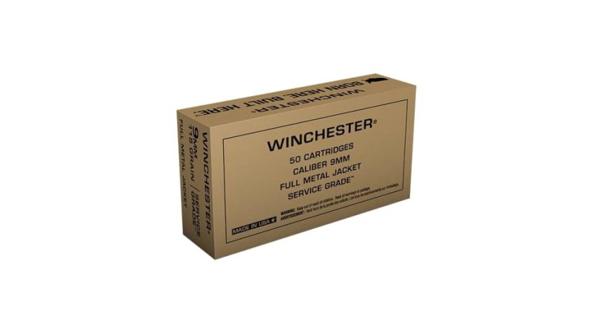 Winchester Service Grade 9mm Luger 115 Grain Full Metal Jacket 500 Round Case