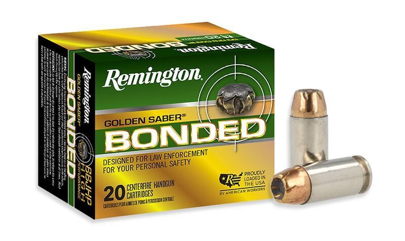 Remington Golden Saber 40 S&W 165 Grain Brass Jacketed Hollow Point Bonded, 20 Round Box