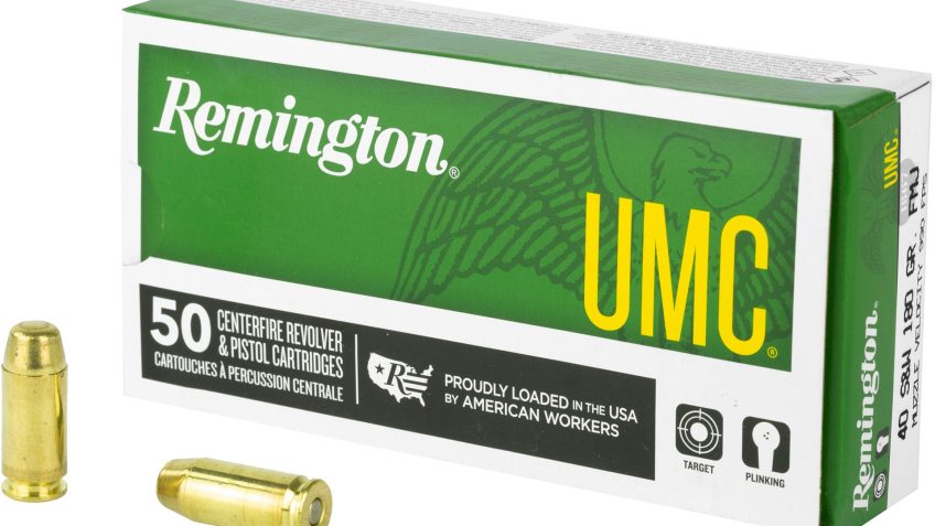 Remington UMC 40 S&W 180 Grain Full Metal Jacket, 50 Round Box