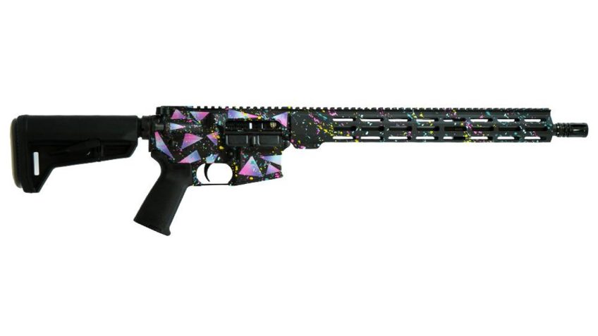 Shark Coast Tactical “Retro Miami” AR-15 5.56 16″ Barrel 30-Rounds