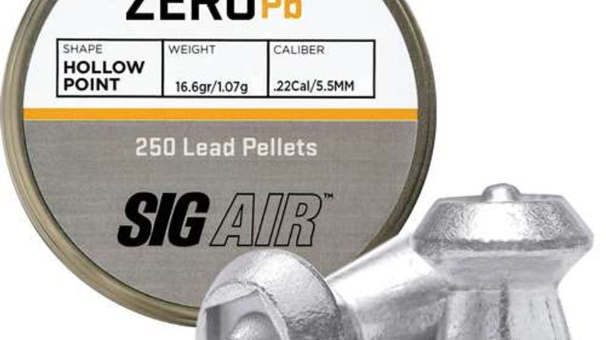 Sig Sauer ZERO .22 Cal 16.6gr Hollow Point Tip Lead 250ct Airgun Pellets AIR-AMMO-ZPB-22