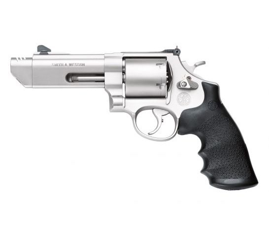 Smith & Wesson 170137 629 Performance Center V-Comp 44 Rem Mag 6 Round 4.25″ Stainless Steel Black Synthetic Grip