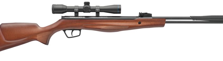 Stoeger S6000-E .177 Cal/1200 FPS Adv. Ergo. Hardwood Stock w/Fiber-Optic Sights and 4×32 Scope 30402