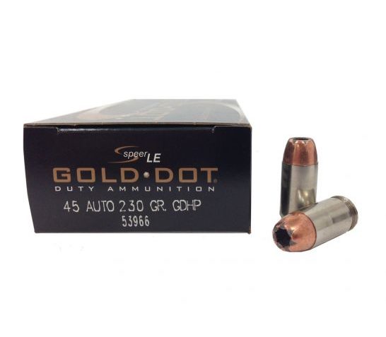 Speer: Gold Dot, .45 ACP, 230gr JHP, 50/Box