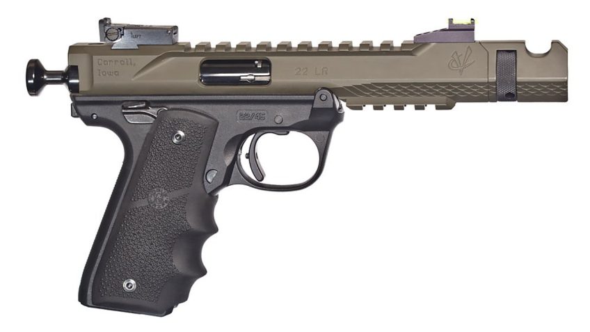 Volquartsen Black Mamba 4.5″ .22LR 10+1 Fiber Optic Front Sight Single Port Comp Cerakote OD Green Pistol