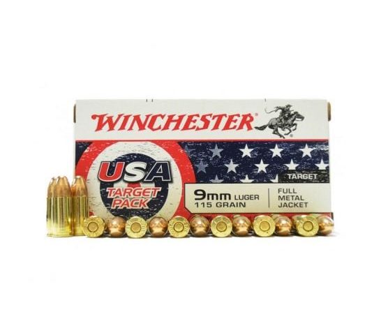 Winchester: USA 9mm Luger 115gr FMJ, 50/Box