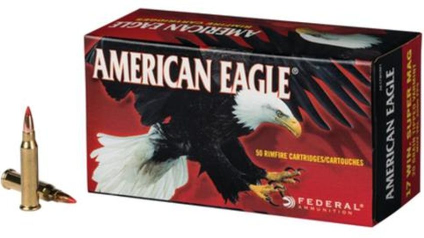 FEDERAL American Eagle 17WSM 20Gr Tipped Varmint Rimfire Ammo (AE17WSM1)