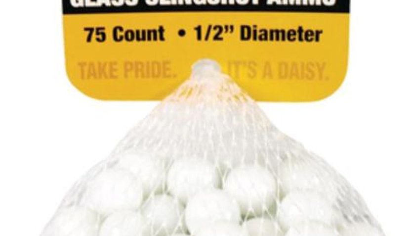 Daisy Powerline Glass Slingshot Ammo, 1/2" Glass Shot, 75 Per Bag 998383-506