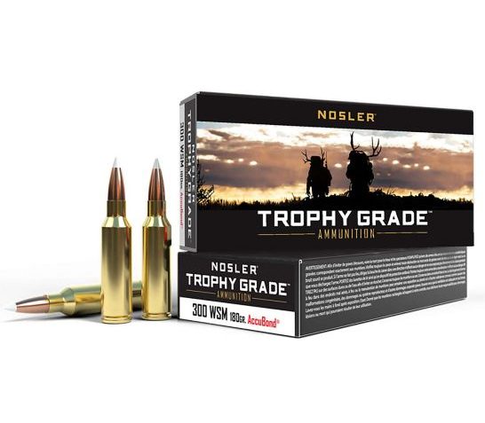 NOSLER Trophy Grade .300 WSM 180Gr AB 20rd Box Rifle Ammo (60063)