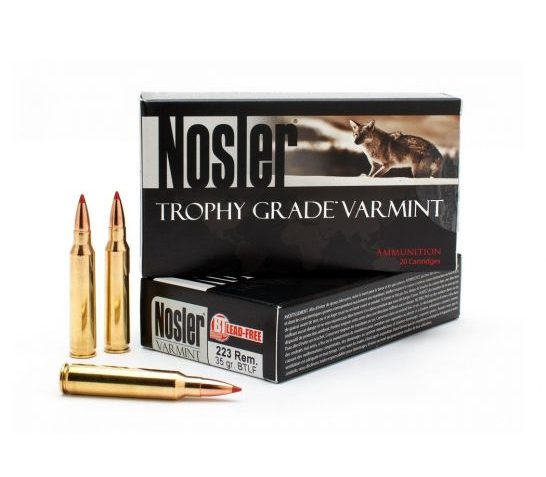 NOSLER Trophy Grade Varmint .223 Rem 35Gr BTLF 20rd Box Rifle Ammo (60004)