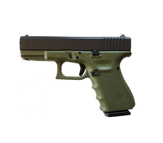 GLOCK 19 Gen 4 Battlefield Green 9mm 4in Barrel 3x 15rd Magazines Pistol (PG1950203BFG)